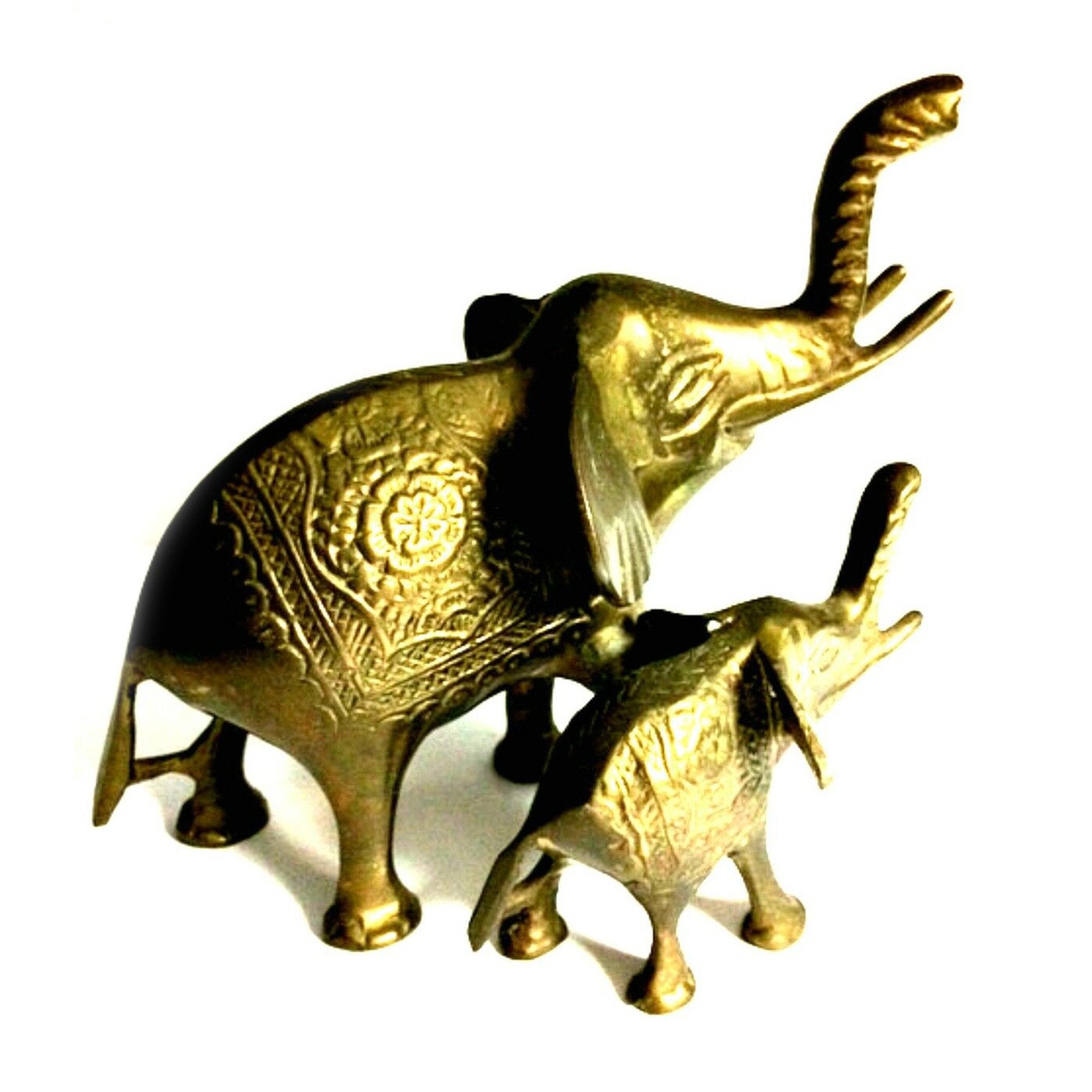 BR 6349 - Brass Elephant & Baby