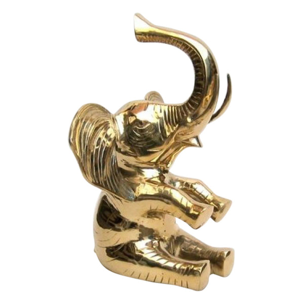 BR 6358 - Solid Brass Sitting Elephant