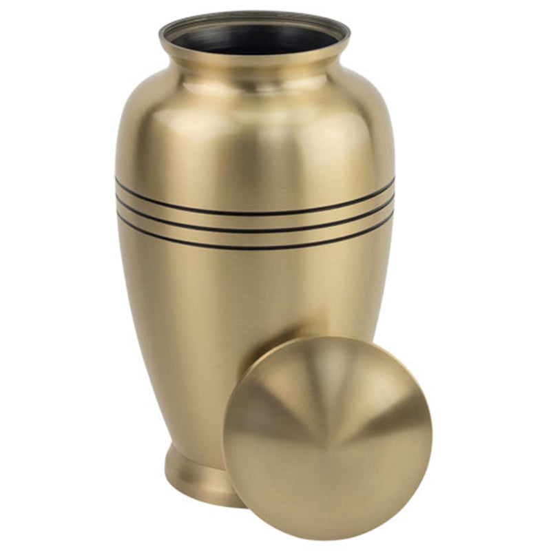 BR 6761 - Three Bands Brass Urn