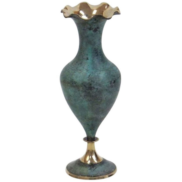 BR 6926 - Solid Brass Flower Vase Patina 9"