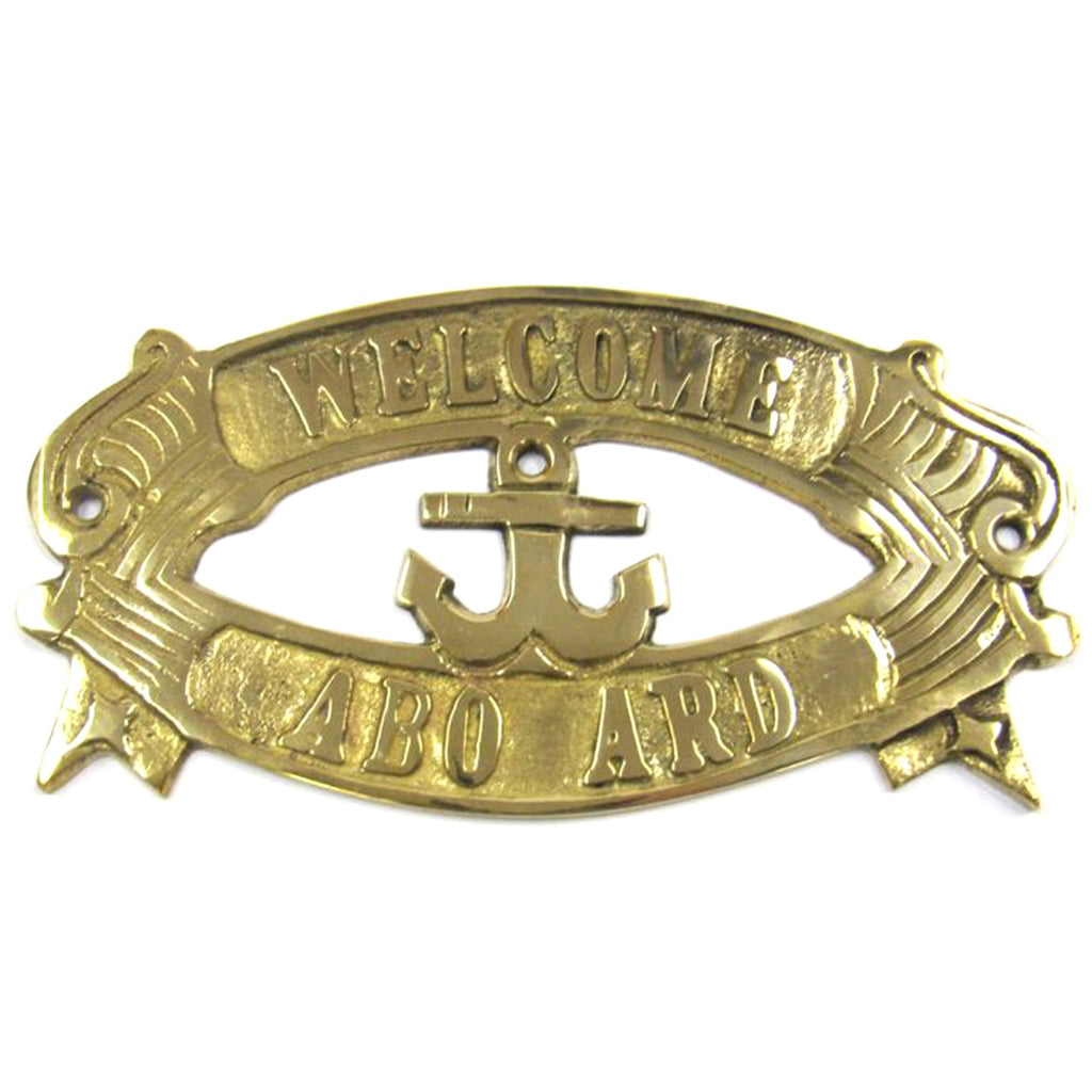 BR 9022 - Brass Sign "WELCOME ABOARD"