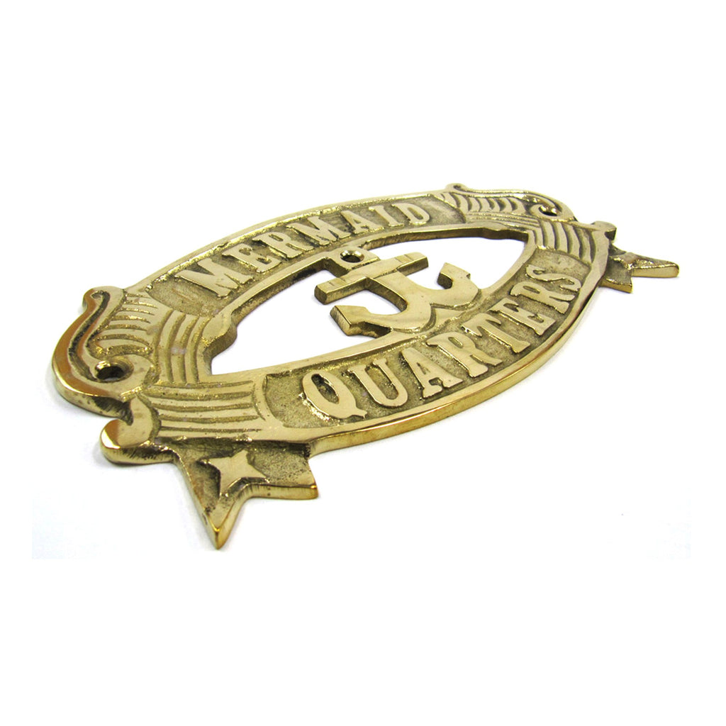 BR 9023 - Brass Sign "MERMAID QUARTERS"
