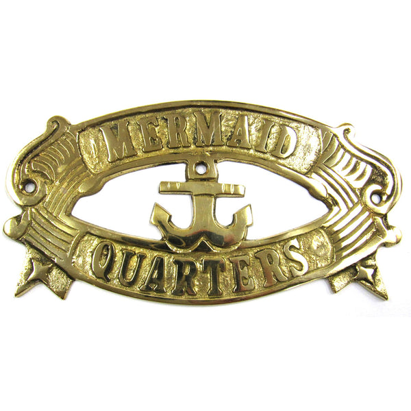 BR 9023 - Brass Sign "MERMAID QUARTERS"