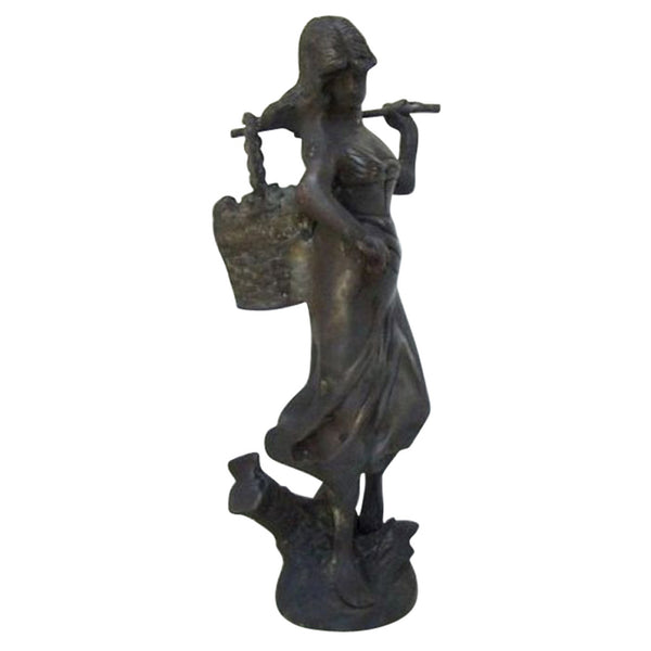 BRZ 5025 - Bronze Lady With Basket