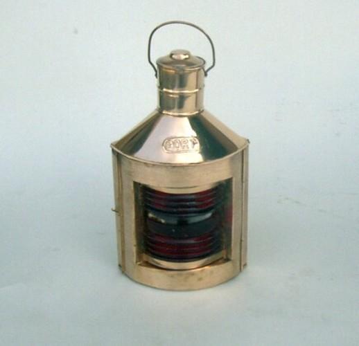 CO 15271 - Copper Ship Light (Green) with Oil Lamp, Starboard