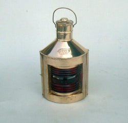 Copper Ship Light (Green) with Oil Lamp, Starboard