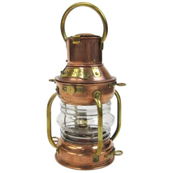 CO 15241 - Copper Ship Light - ANCHOR LAMP - with oil lamp Small