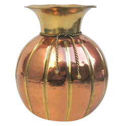 CO 2190A - Brass Rope Vase Copper Finish