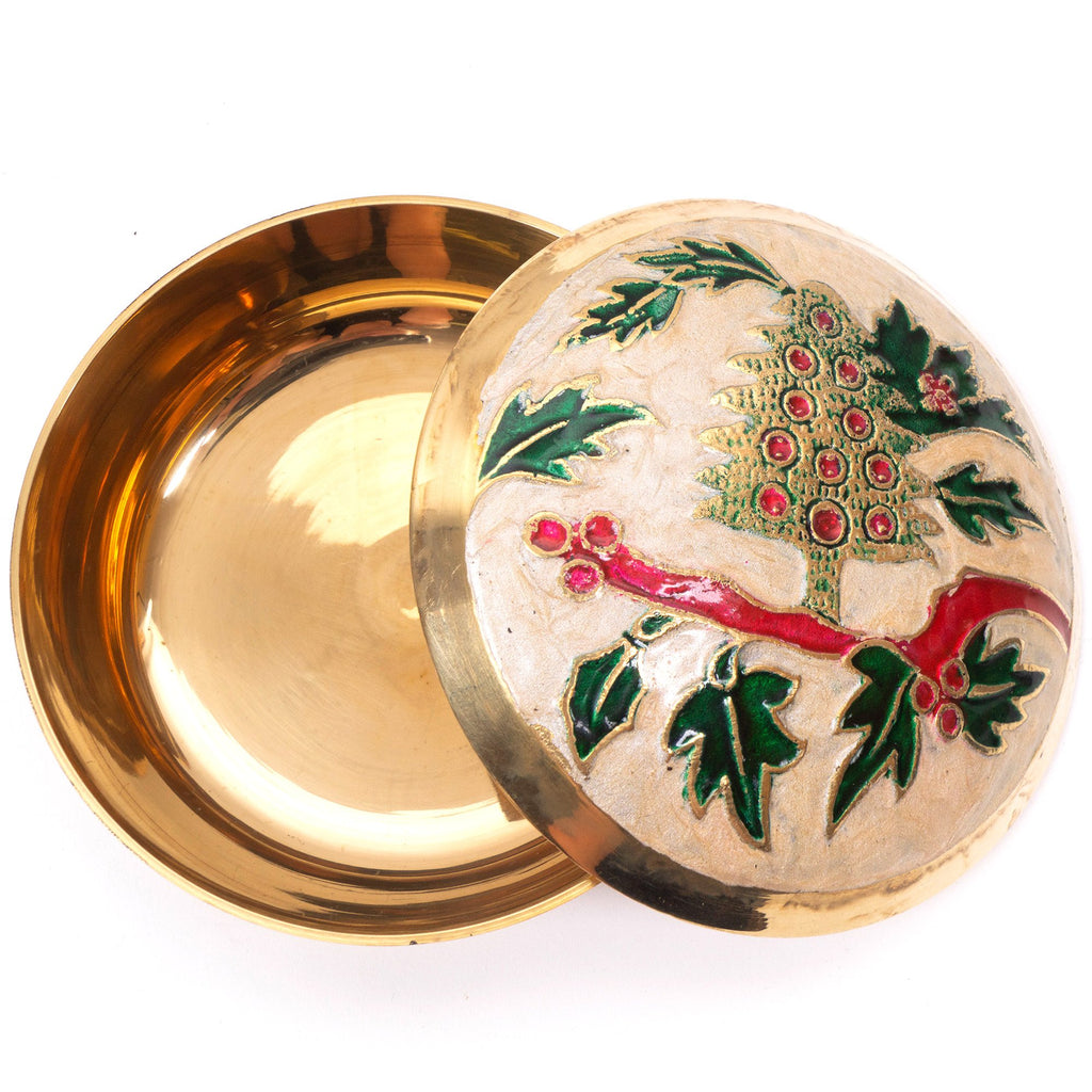 BR 31326 - Brass Christmas Pin Box