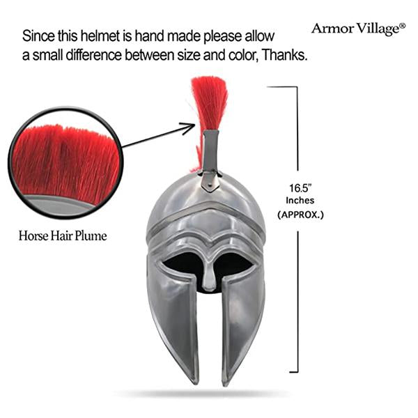 IR 80632A - Armor Helmet Corinthian With Red Plume
