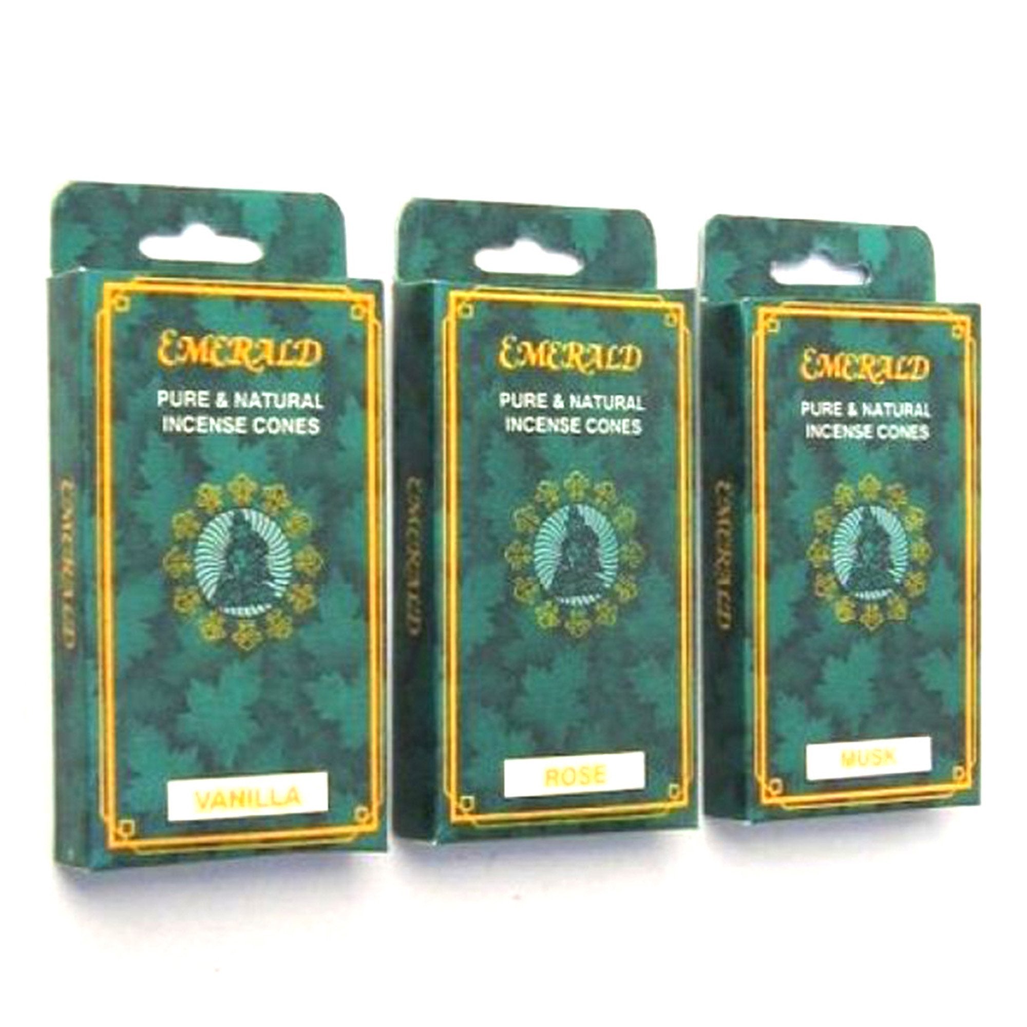 IN 11202 - Emerald Incense Cones Dozen, Assorted flavors