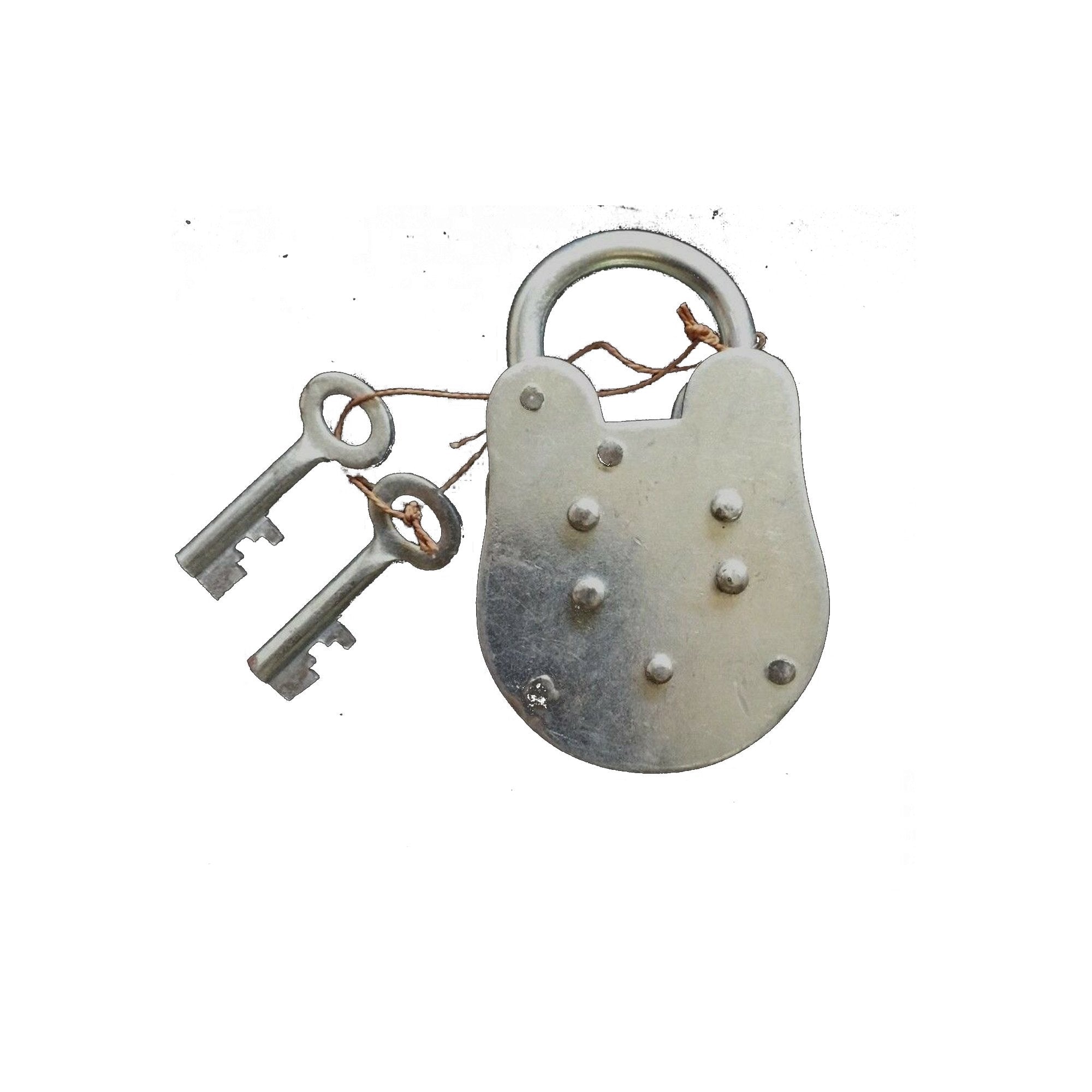 IR 8010AAJ - Iron pad lock - Nickel plated with two keys