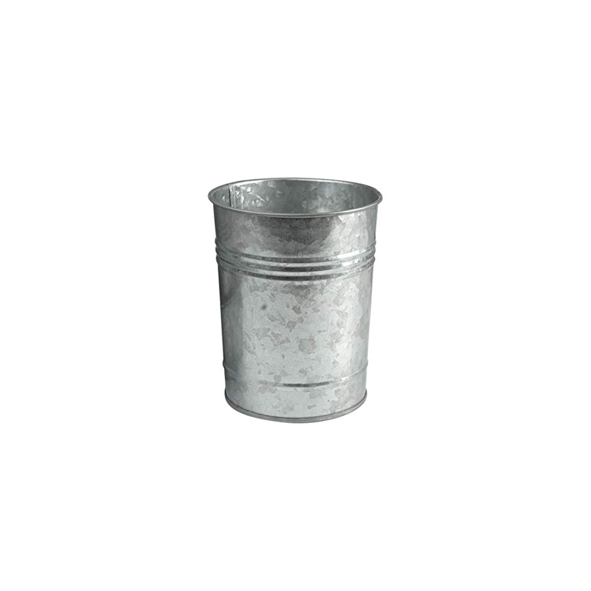 IR 14161 - Picnic Caddy & Planter Set, Galvanized Pots with tray St/4