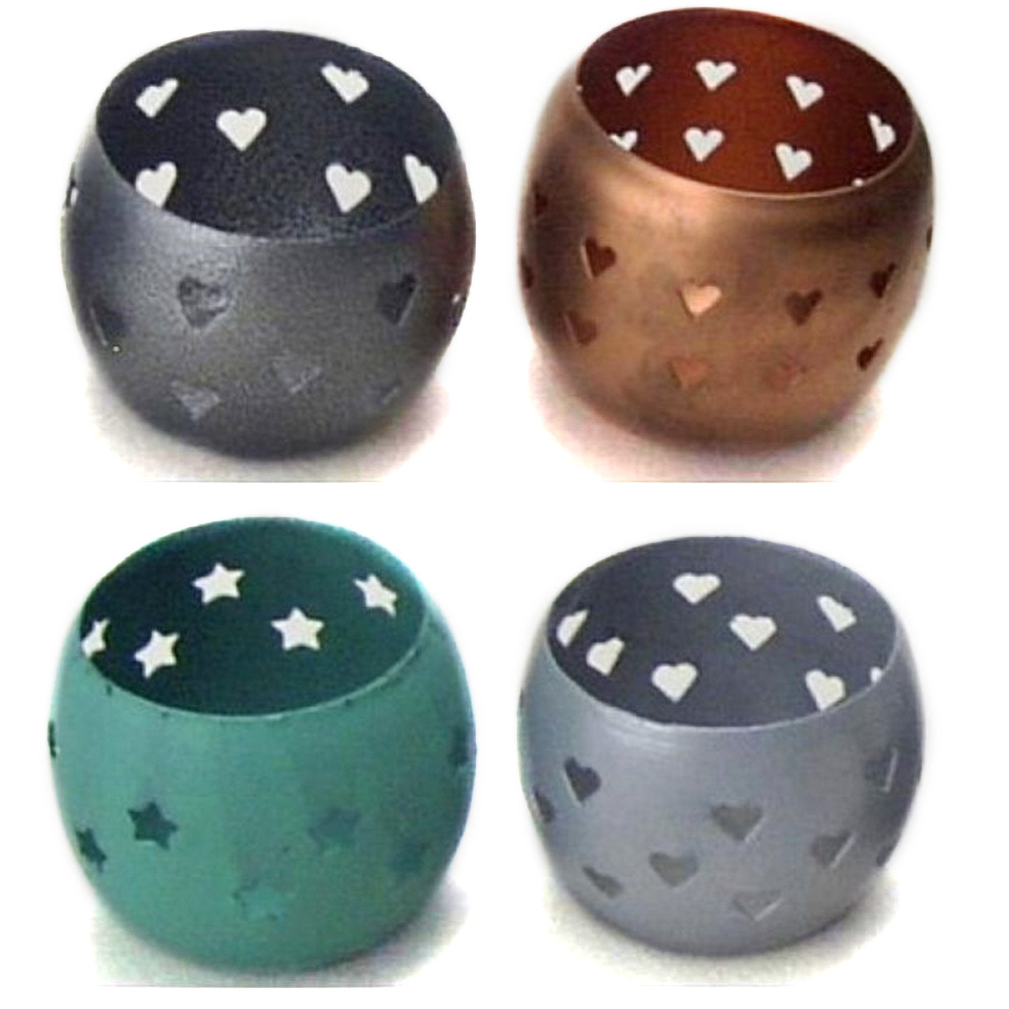 IR 2108 - Iron Perforated Votive, Assorted Colors