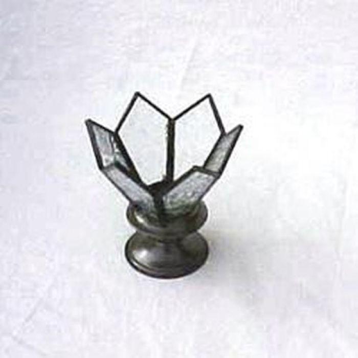 IR 4023 - Iron Lotus Lamp With Glass