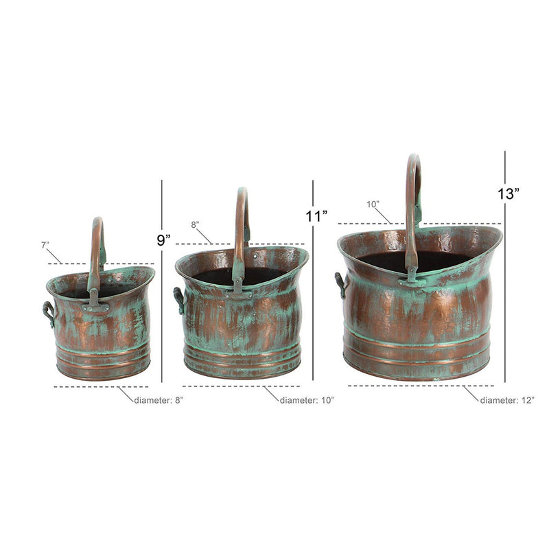 IR 4373 - Rustic Metal Planter Set/3