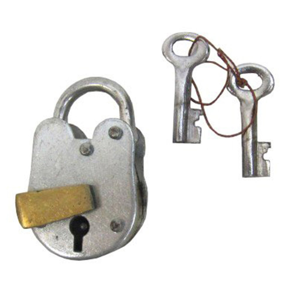 IR 8010AAJ - Iron pad lock - Nickel plated with two keys