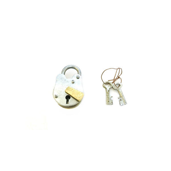 IR 8010AJ - Iron Padlock With Brass Key Cover, Comes With 2 Keys
