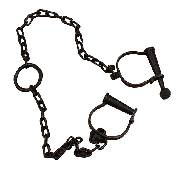 Iron Locking Hand / Leg Cuffs With Chain