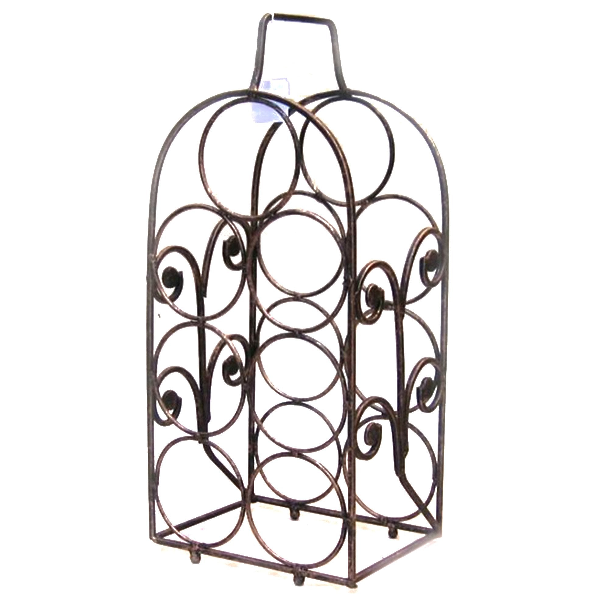 IR 80147 - Iron Wine Bottle Stand, Vertical Shape