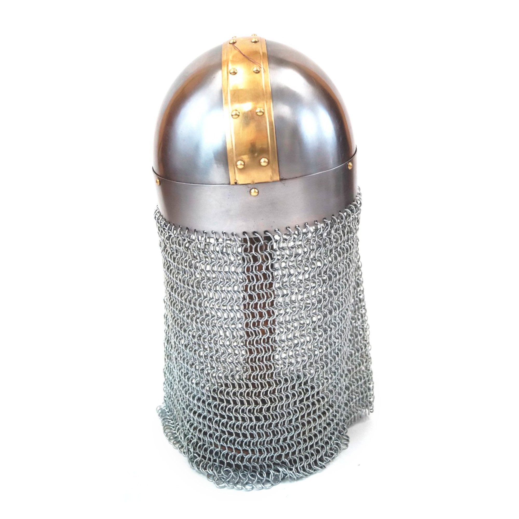 IR 80428B - Viking Chainmail Brass Helmet