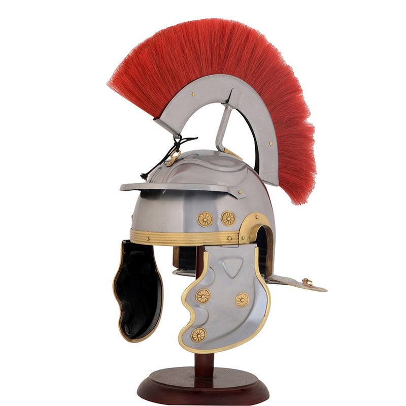 Roman Centurion Helmet with Crest Red