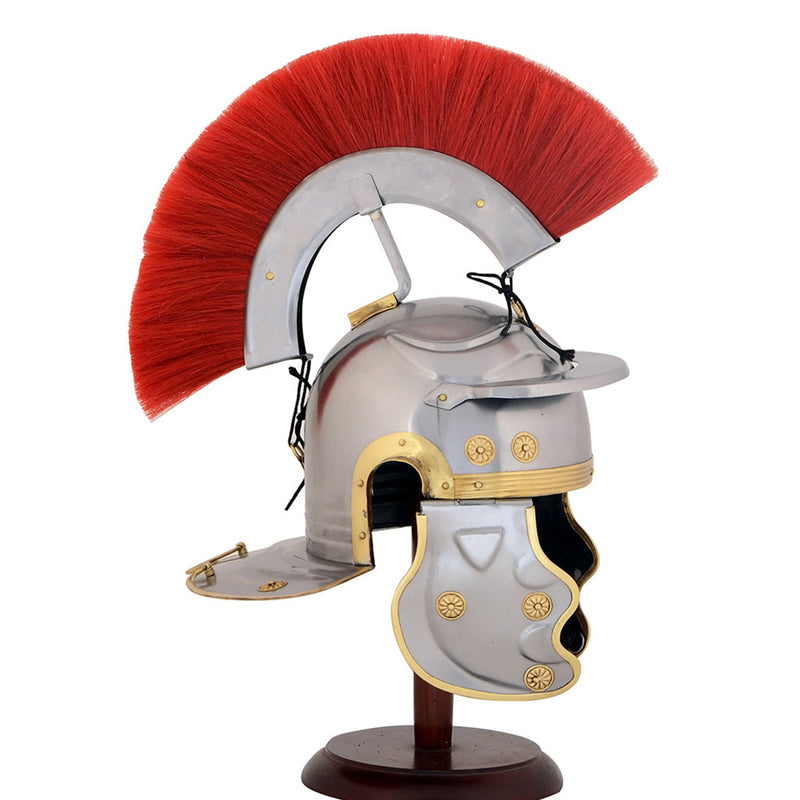 Roman Centurion Helmet with Crest Red