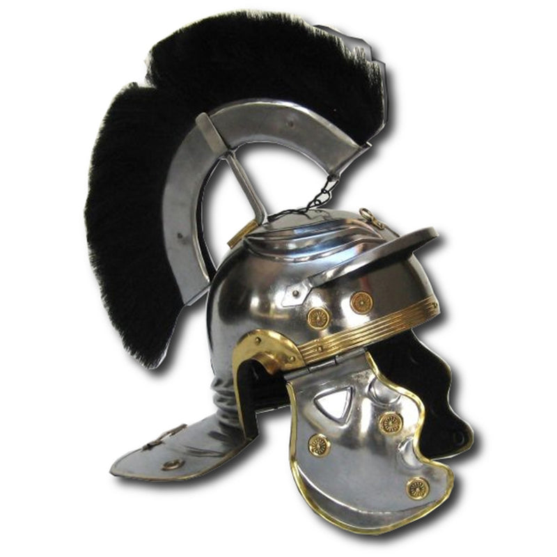 Roman Centurion Helmet Black Plume