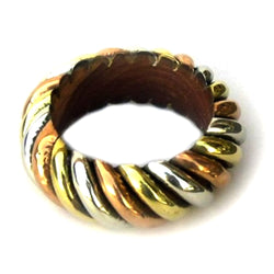 Bracelet Brass, Copper, Silver, Wood