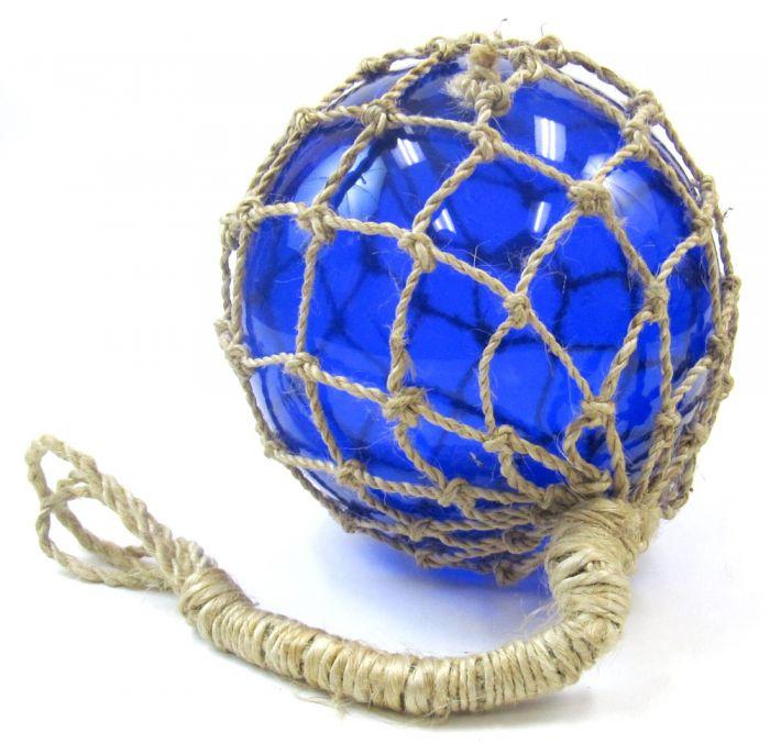 MR 4800B - Glass & Rope Fishing Float, 6" Blue