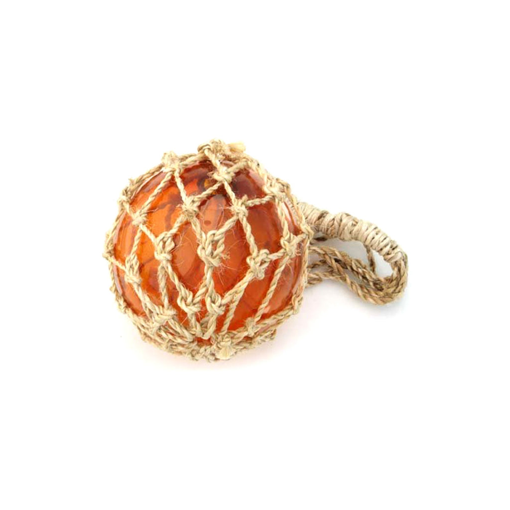 MR 4800A - Glass & Rope Fishing Float, 6" Amber