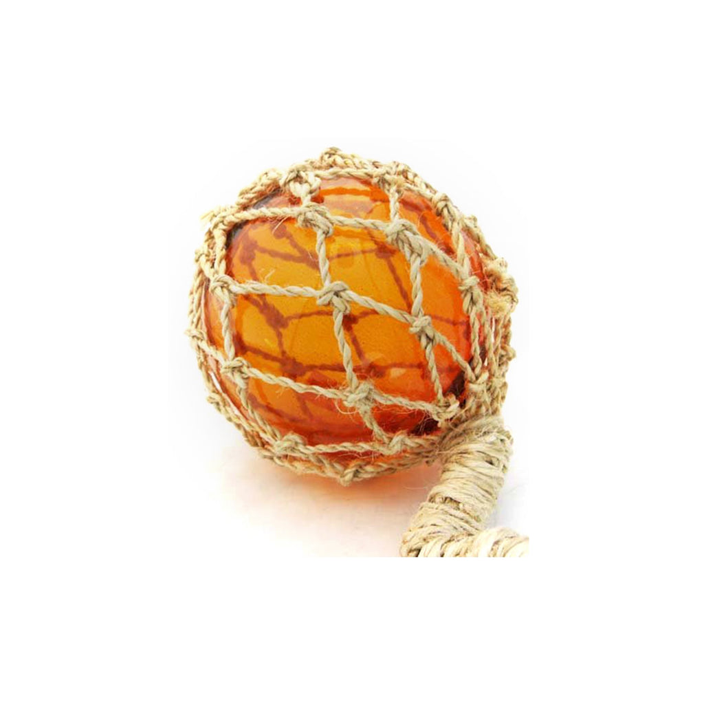 MR 4800A - Glass & Rope Fishing Float, 6" Amber