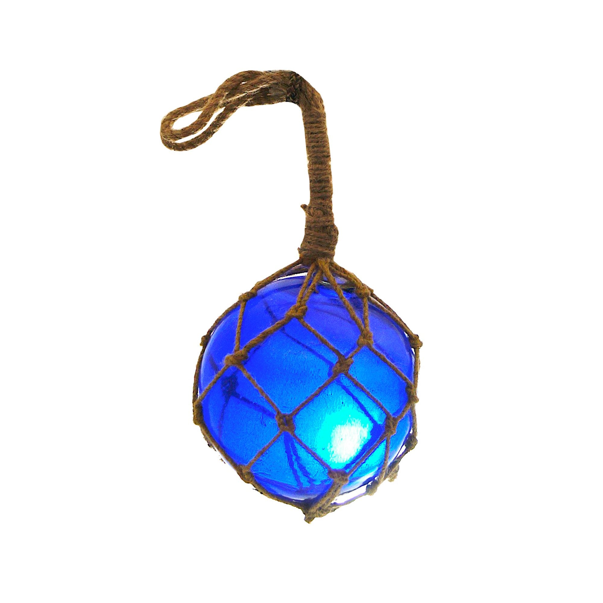 MR 4800B - Glass & Rope Fishing Float, 6" Blue