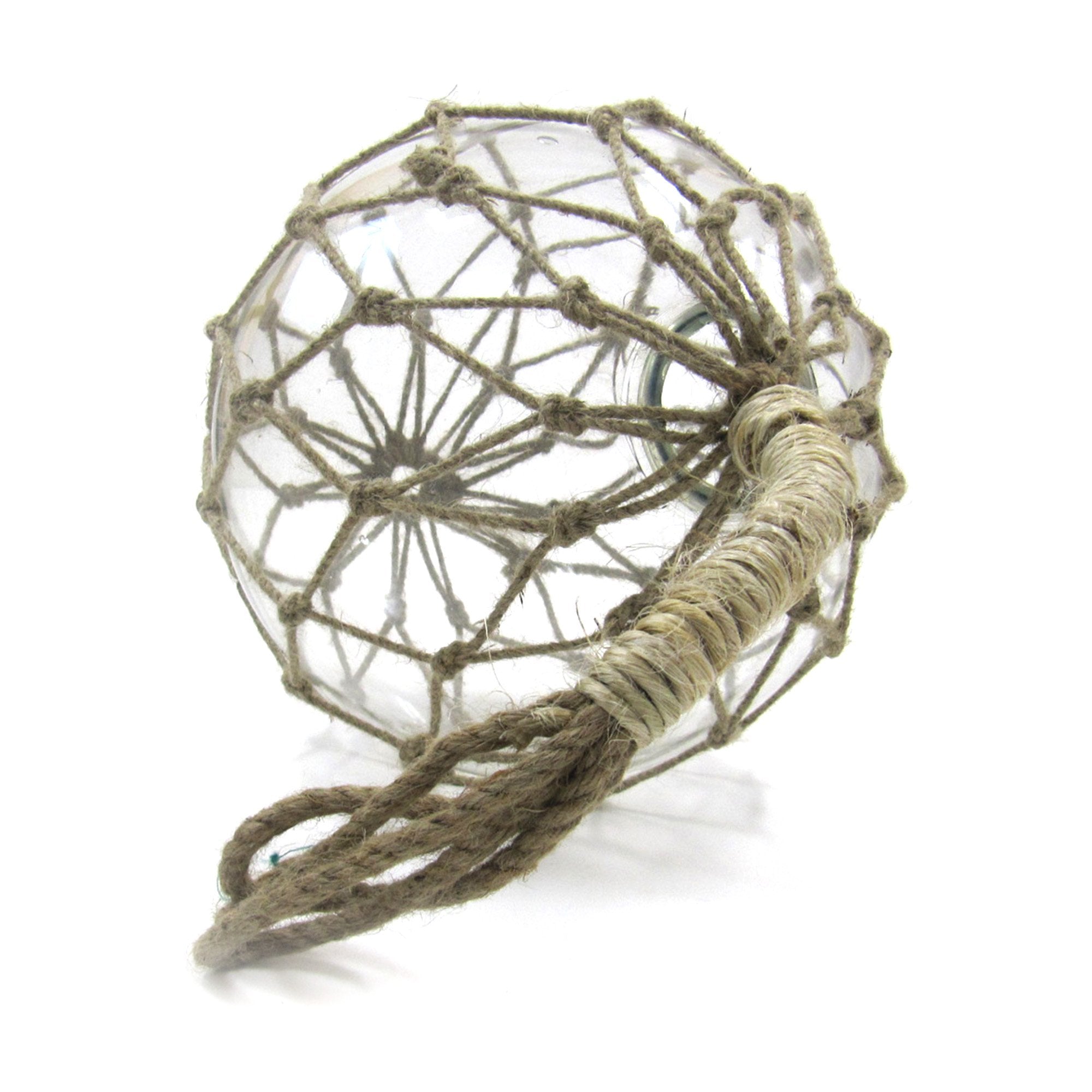 MR 4802W - Glass & Rope 10" Fishing Float (Clear)