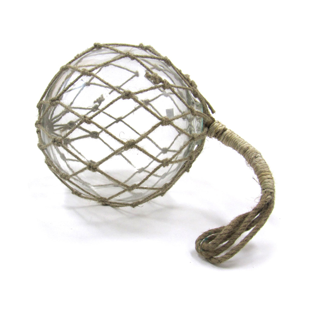 MR 4802W - Glass & Rope 10" Fishing Float (Clear)