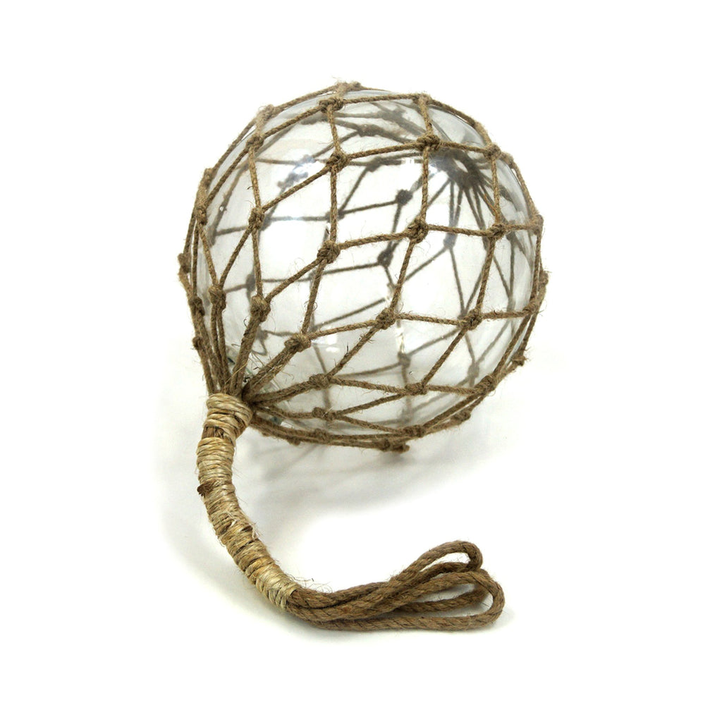 MR 4802W - Glass & Rope 10" Fishing Float (Clear)