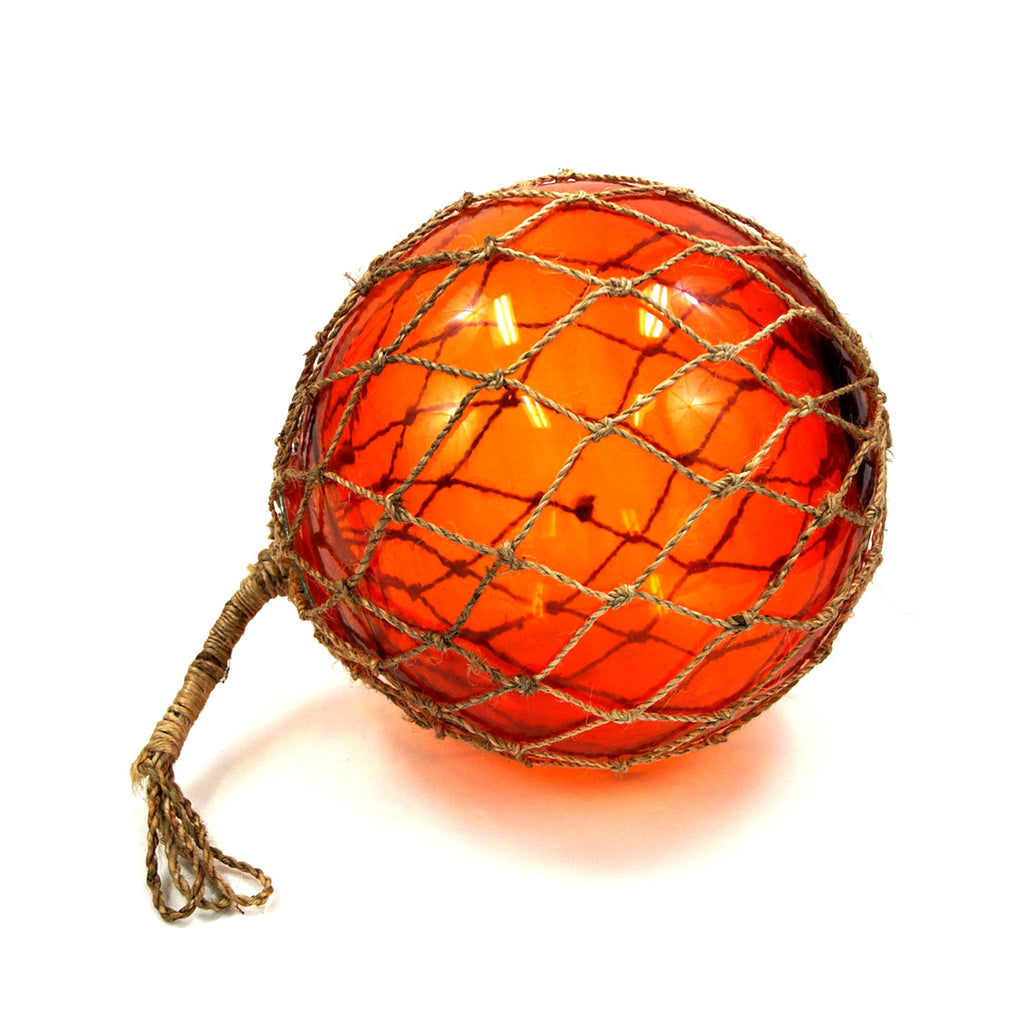MR 4803A - Glass & Rope 12" Fishing Float (Amber)