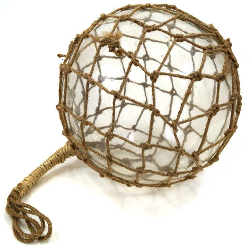 MR 4803W - Fishing Float 12"  with Rope (Clear Glass)