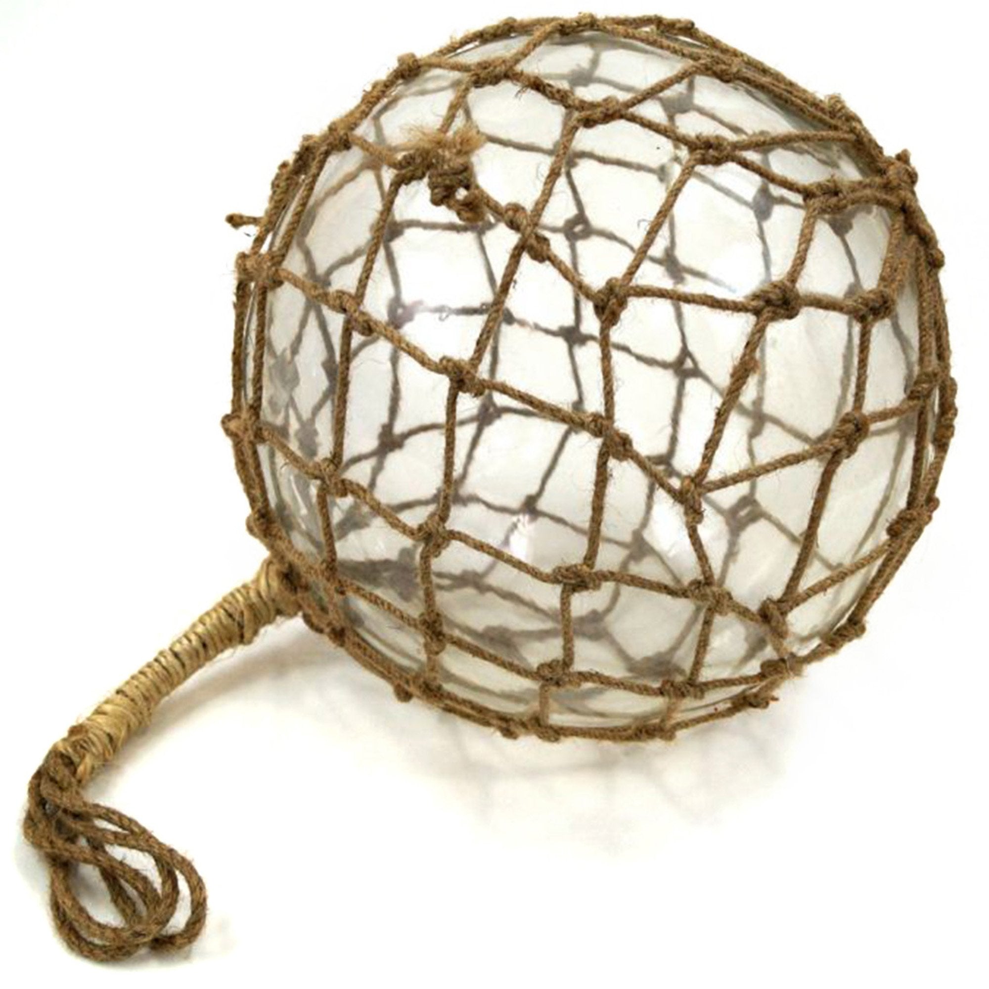 MR 4803W - Fishing Float 12"  with Rope (Clear Glass)