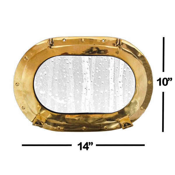 MR 48600 - Brass Porthole Oval w/ Glass 15"