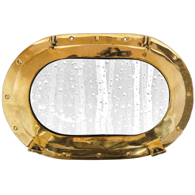 MR 48600 - Brass Porthole Oval w/ Glass 15"