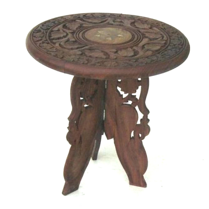Wooden Carved Table 12"