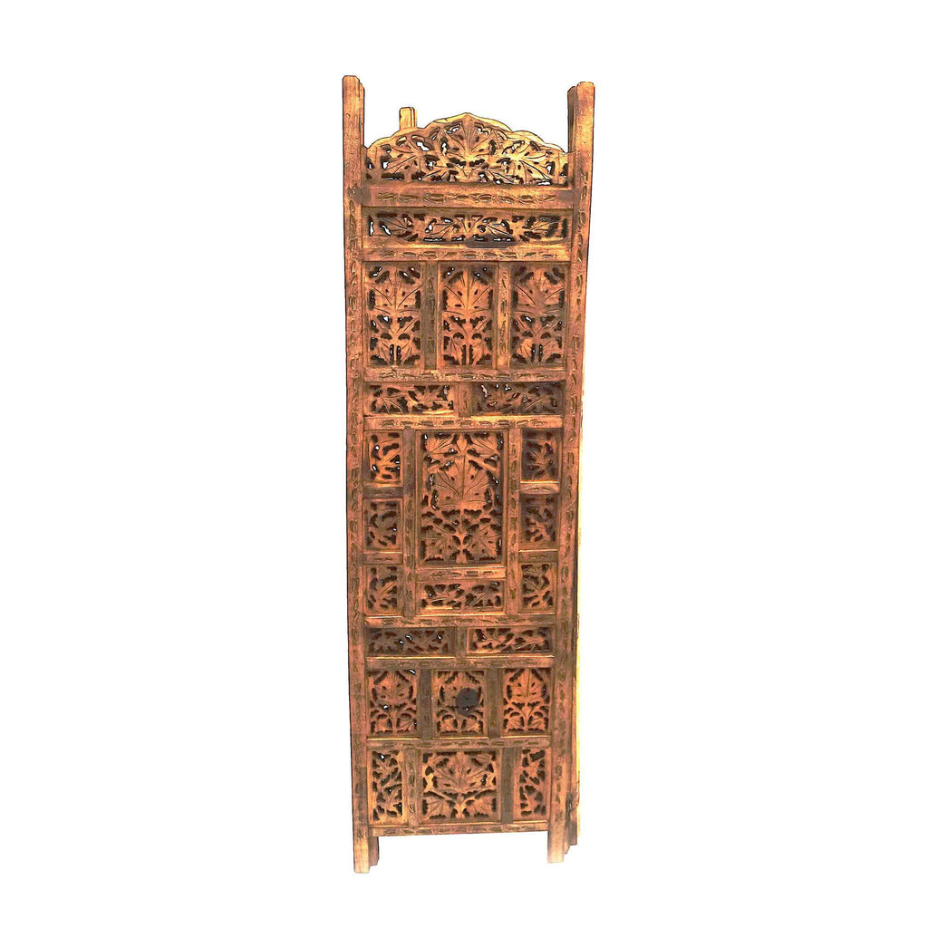 SH 158AM - Carved Wooden Screen Angoori Antique Finish