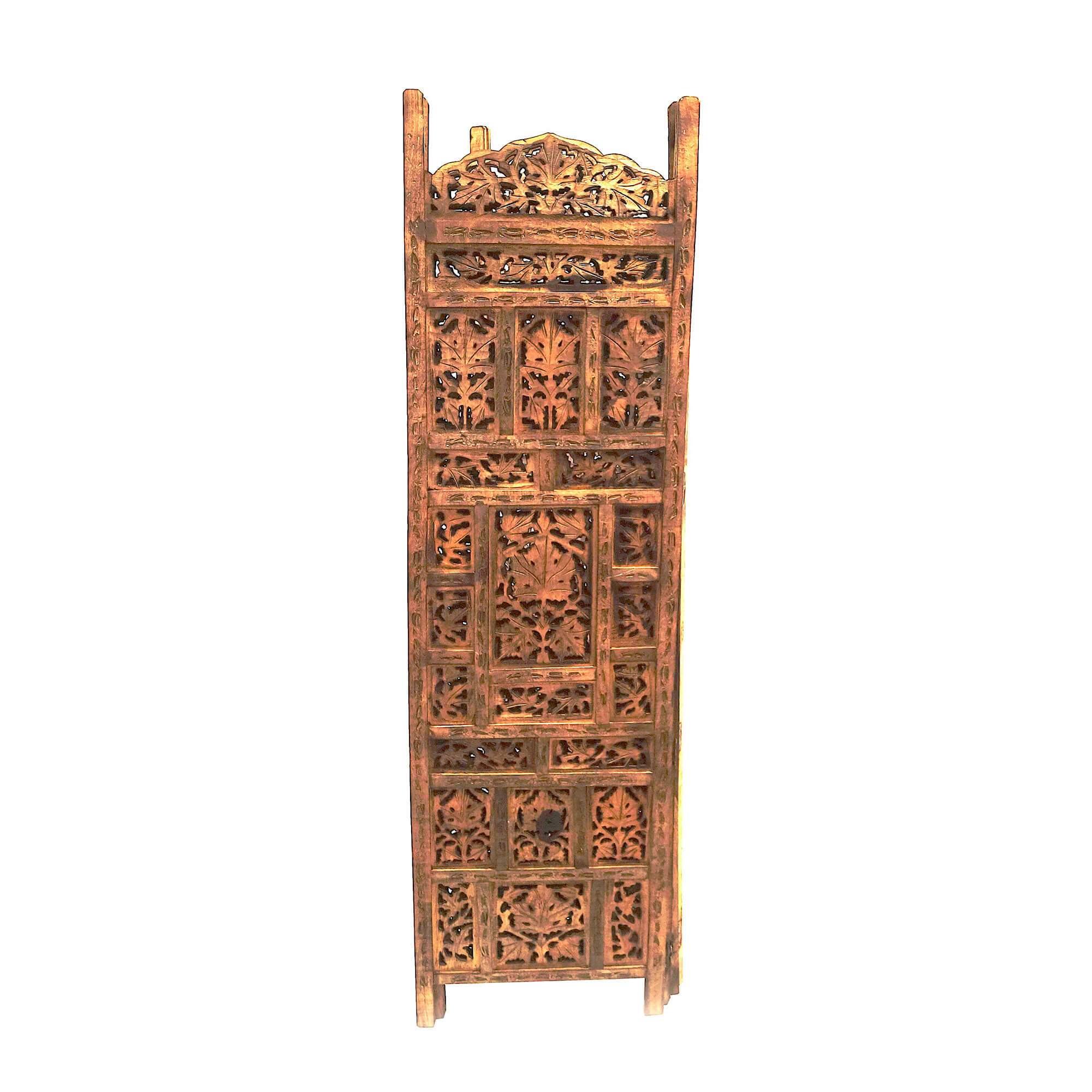 SH 158AM - Carved Wooden Screen Angoori Antique Finish