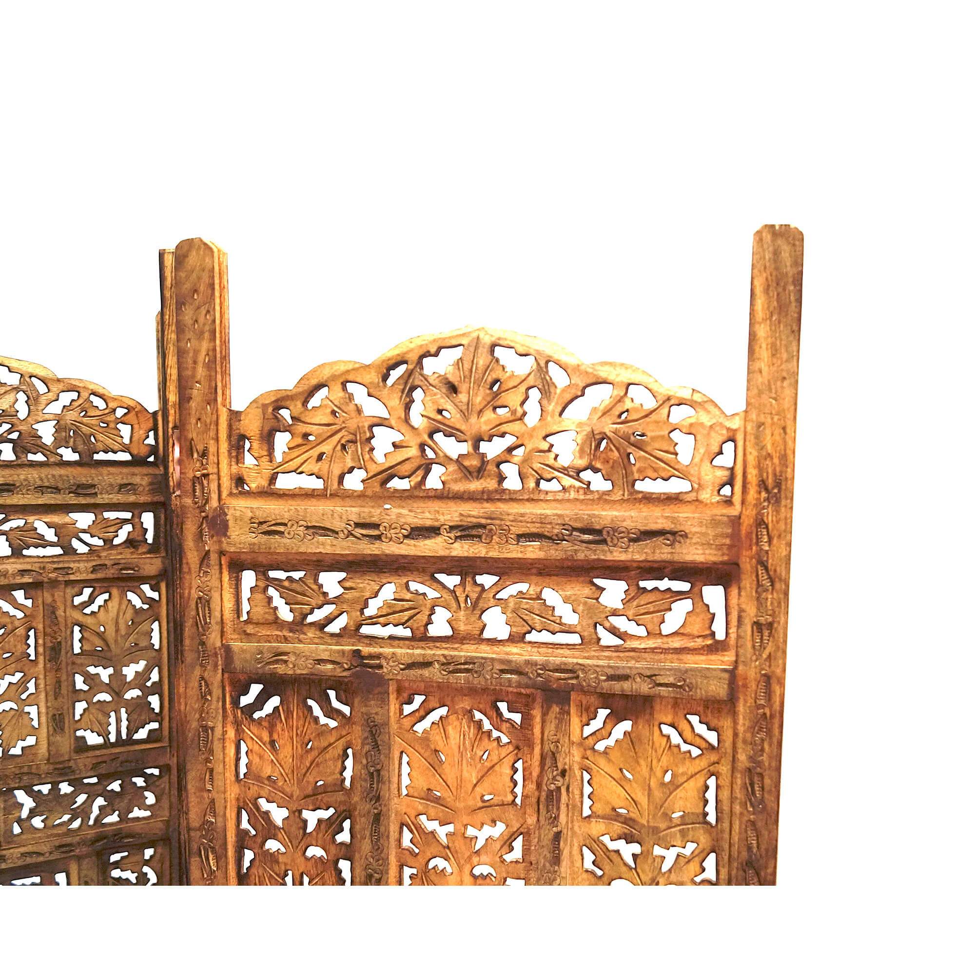 SH 158AM - Carved Wooden Screen Angoori Antique Finish