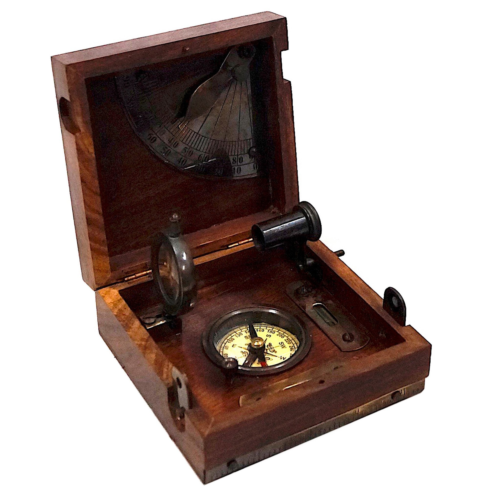 SH 23360 - Marine Box: Telescope, Compass, Spirit Level, Alidade, Clinometer w/ lock