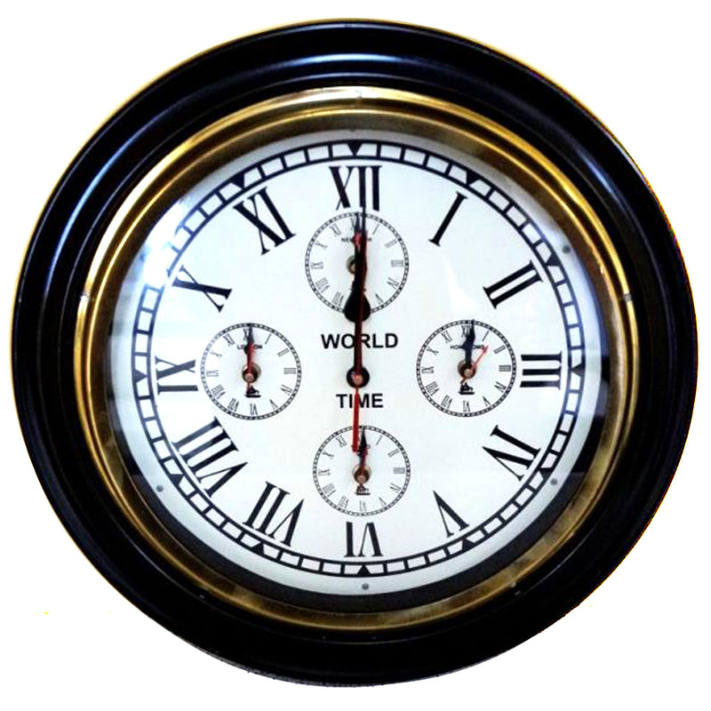 SH 4877 - Marine Clock 16" - World Time Replica