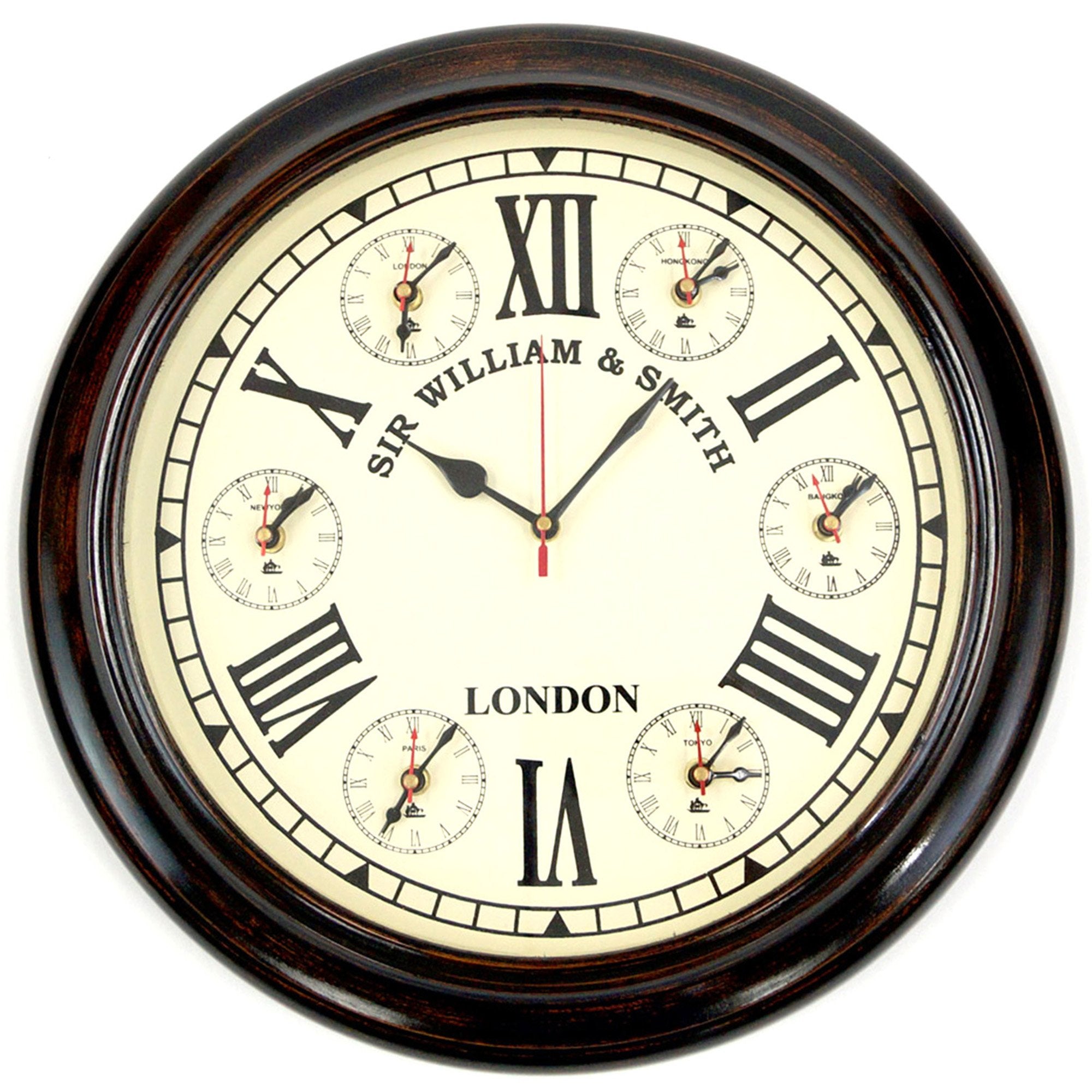 SH 4878 - Marine Clock 16" - 7 World Time Replica