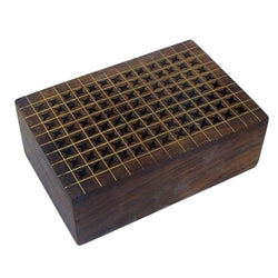 SH 6896 - Perforated Box Brass Inlaid, 6x4x2"