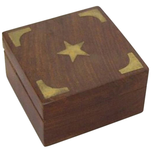 SH 68983 - Wooden Inlaid Box Star Design